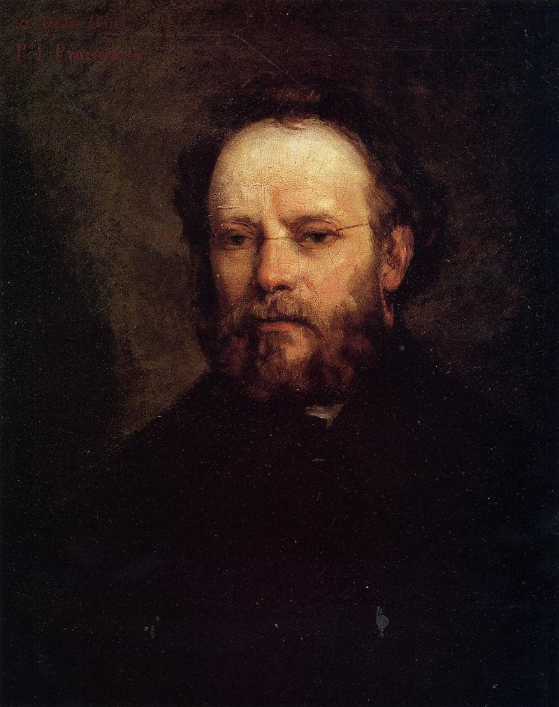 Portrait of Pierre Joseph Proudhon by Gustave Courbet — Oil Painting Reproduction
