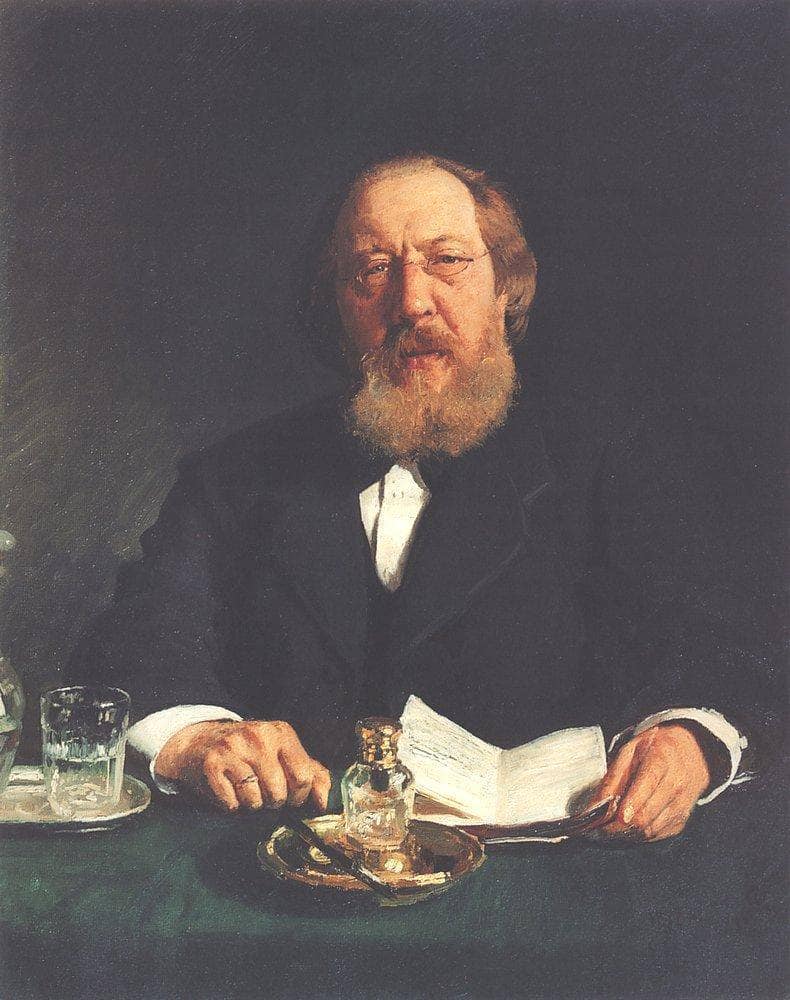 Portrait of poet and slavophile Ivan Sergeyevich Aksakov by Ilya Repin — Oil Painting Reproduction