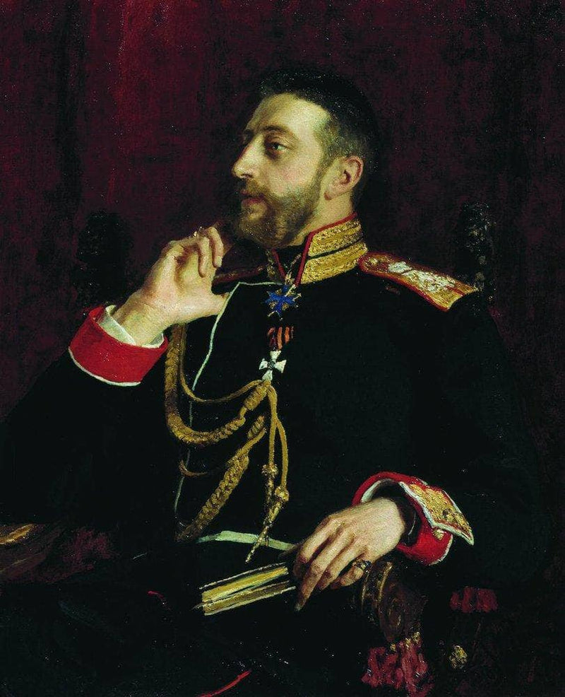Portrait of poet Grand Prince Konstantin Konstantinovich Romanov by Ilya Repin — Oil Painting Reproduction