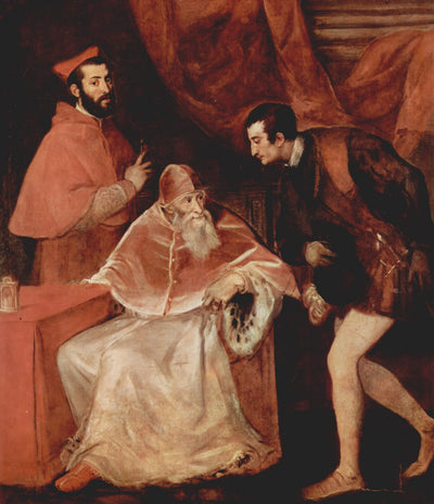 Portrait of Pope Paul III, Cardinal Alessandro Farnese and Duke Ottavio Farnese in master bedroom