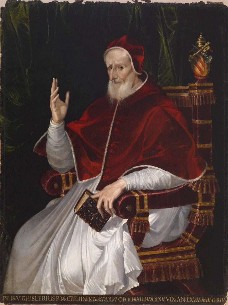 Portrait of Pope Pius V by Bartolomeo Passerotti — Oil Painting Reproduction