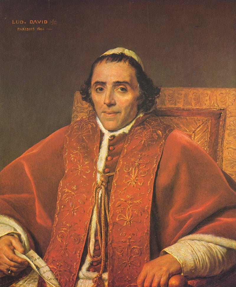 Portrait of Pope Pius VII by Jacques-Louis David — Oil Painting Reproduction