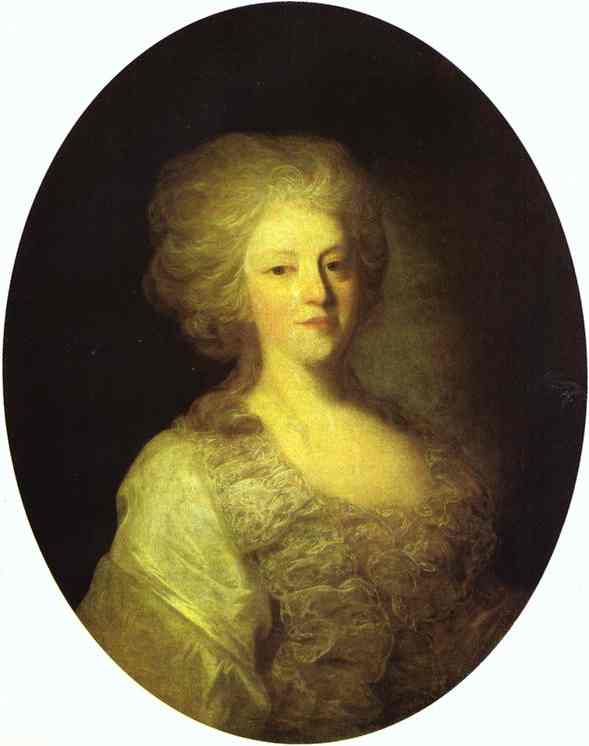 Portrait of Praskovya Nikolayevna Lanskaya by Fyodor Rokotov — Oil Painting Reproduction