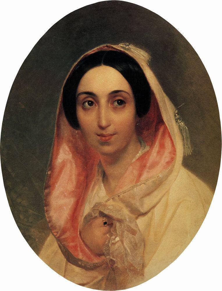 Portrait of Princess A. A. Bagration by Karl Bryullov — Oil Painting Reproduction