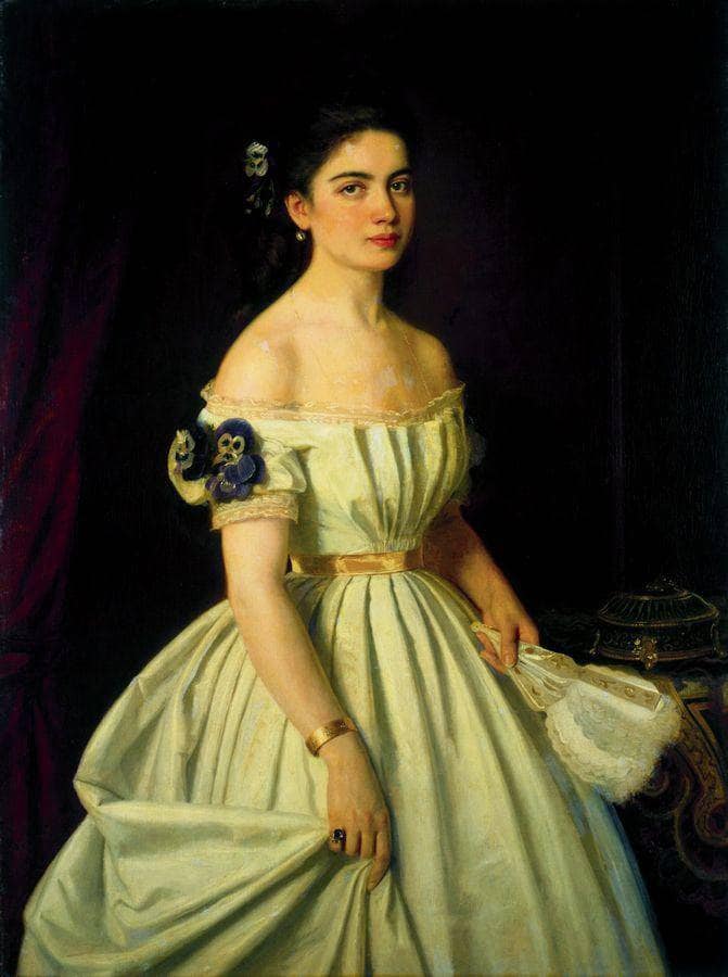 Portrait of Princess Catherine Alekseevny Vasilchikova by Ivan Kramskoy — Oil Painting Reproduction