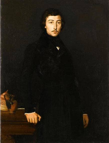 Portrait of Prosper Marilhat by Theodore Chasseriau — Oil Painting Reproduction