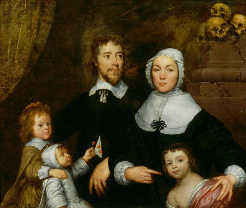 Portrait of Richard Streatfeild Family by William Dobson — Oil Painting Reproduction