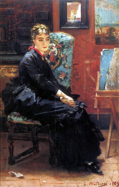 Portrait of Rosina Pisani in hallway