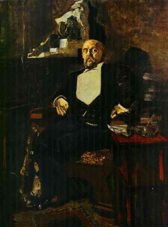 Portrait of S. Mamontov, the Founder of the First Private Opera by Mikhail Vrubel — Oil Painting Reproduction