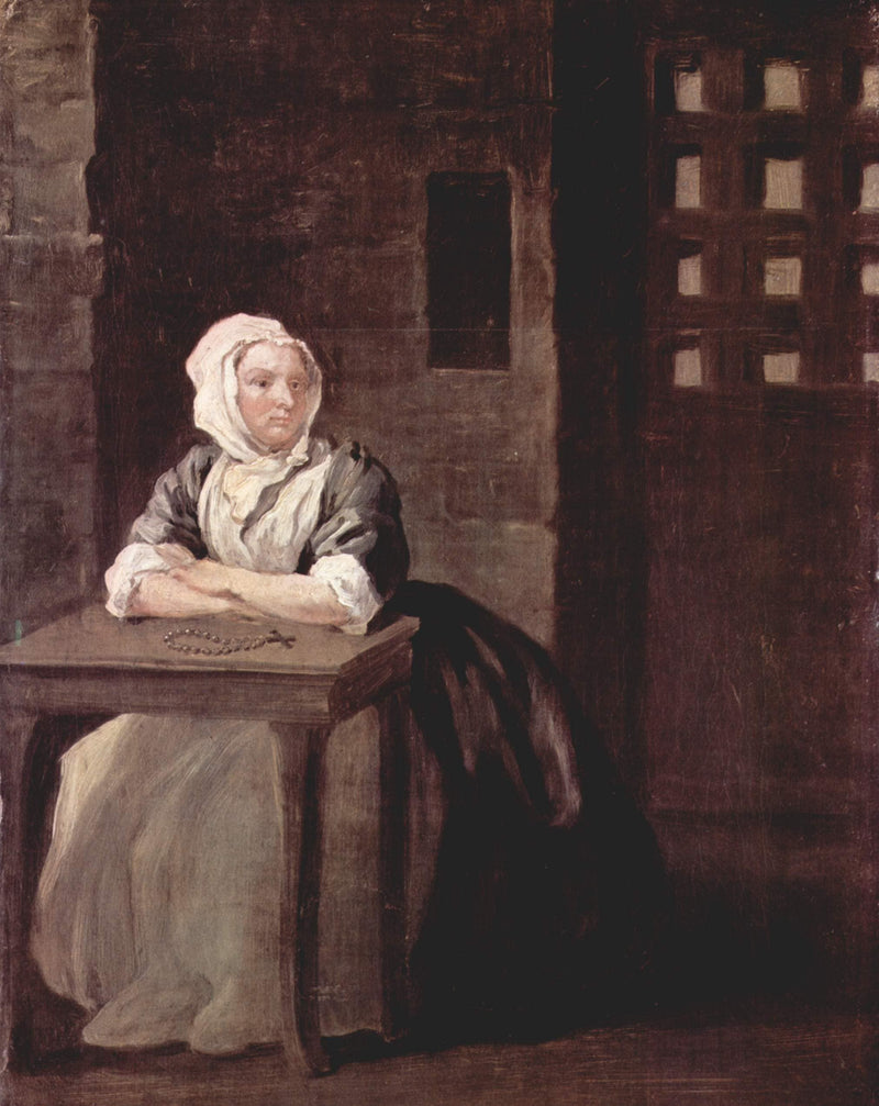 Portrait of Sarah Macholm in Prison by William Hogarth — Oil Painting Reproduction