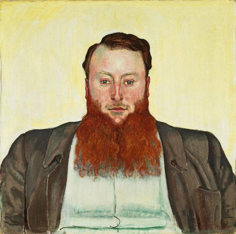Portrait of sculptor James Vibert by Ferdinand Hodler — Oil Painting Reproduction