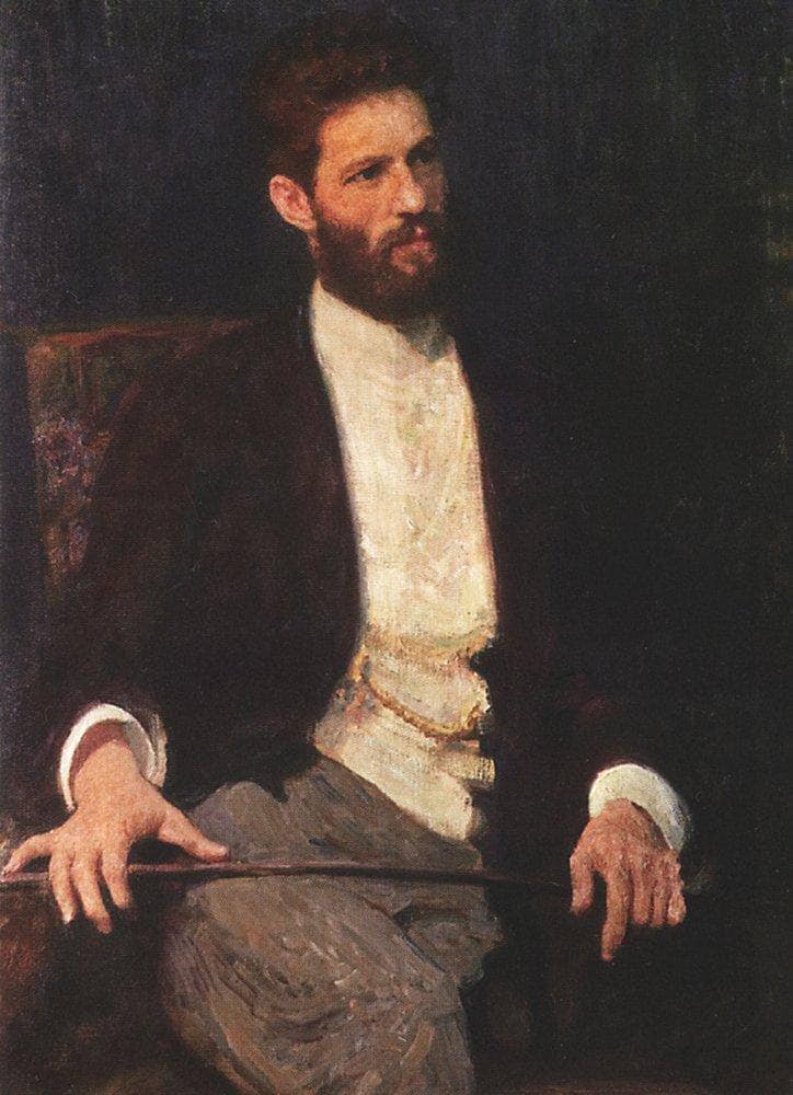 Portrait of sculptor Mark Matveevich Antokolski by Ilya Repin — Oil Painting Reproduction