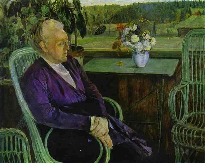 Portrait of Sofia Tutcheva by Mikhail Nesterov — Oil Painting Reproduction