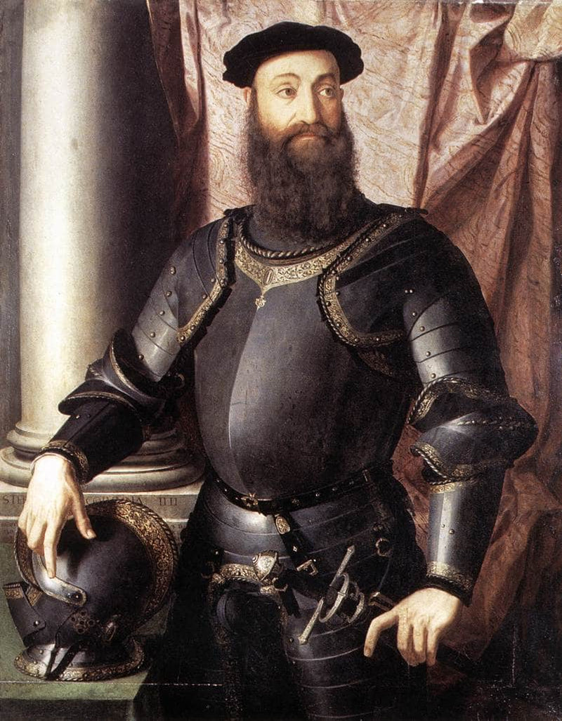 Portrait of Stefano IV Colonna by Agnolo Bronzino — Oil Painting Reproduction