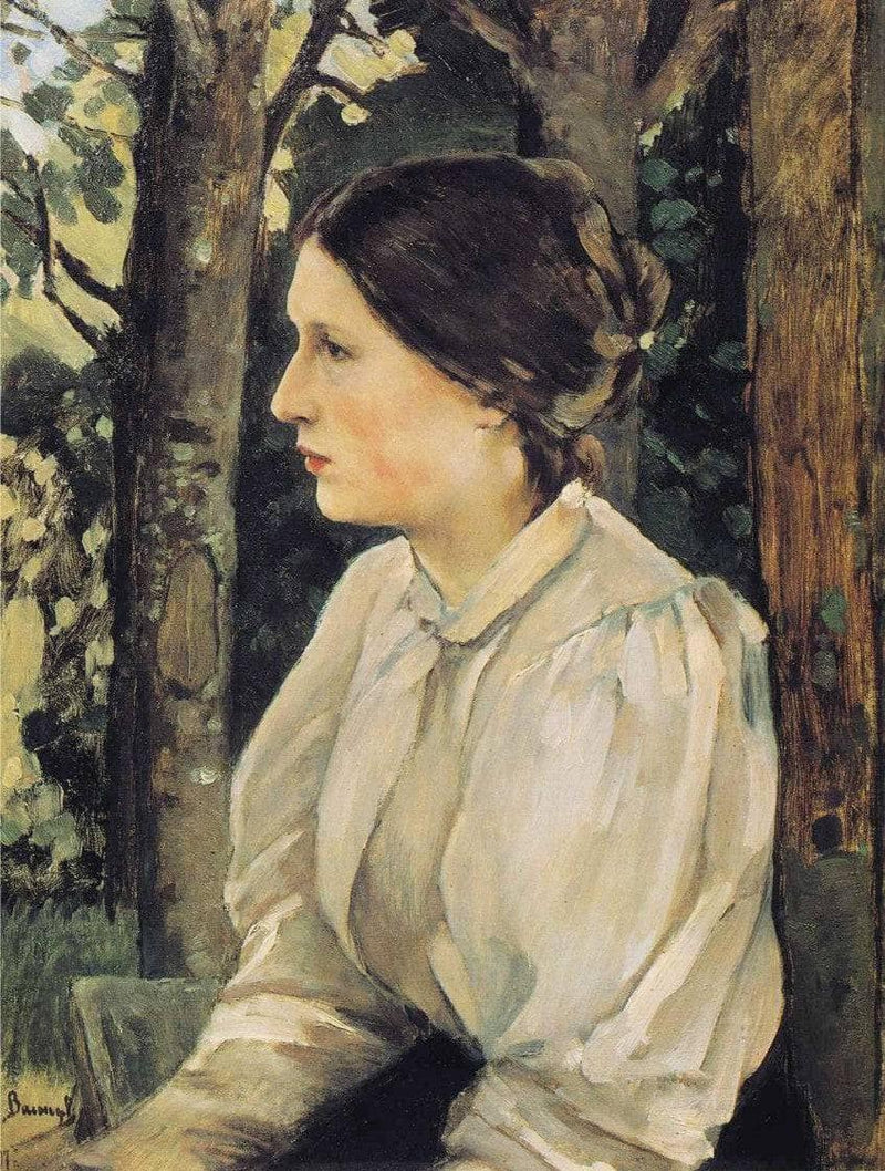 Portrait of Tatyana Vasnetsova, the Artist`s Daughter by Viktor Vasnetsov — Oil Painting Reproduction