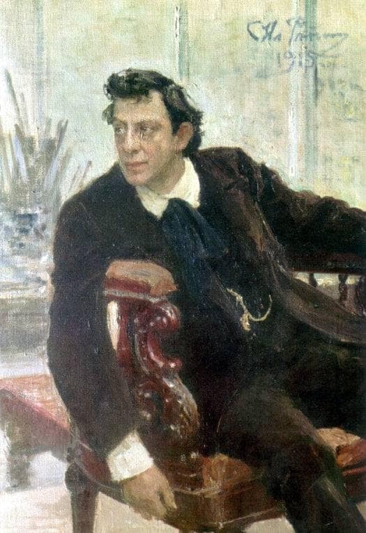 Portrait of the Actor Pavel Samoylov by Ilya Repin, Oil Painting Reproduction