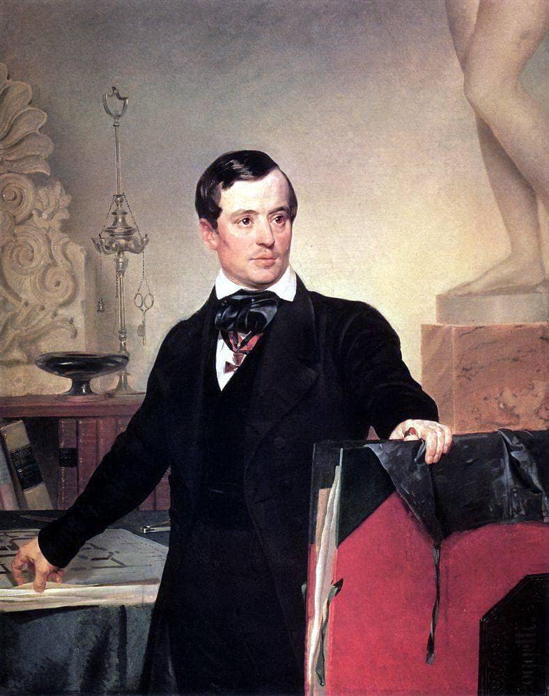 Portrait of the Architect and Painter Alexander Brulloff by Karl Bryullov — Oil Painting Reproduction