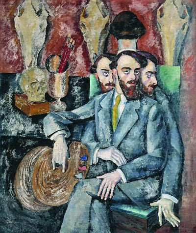 Portrait of the Artist A. Milman in master bedroom