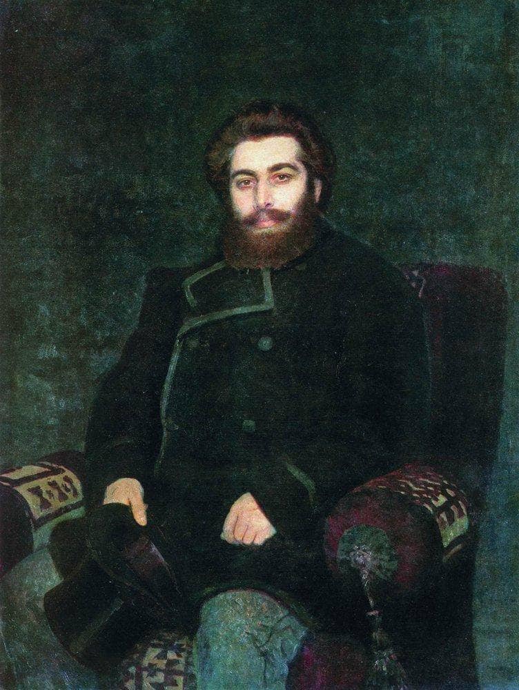 Portrait of the Artist Arkhip Kuindzhi by Ilya Repin — Oil Painting Reproduction