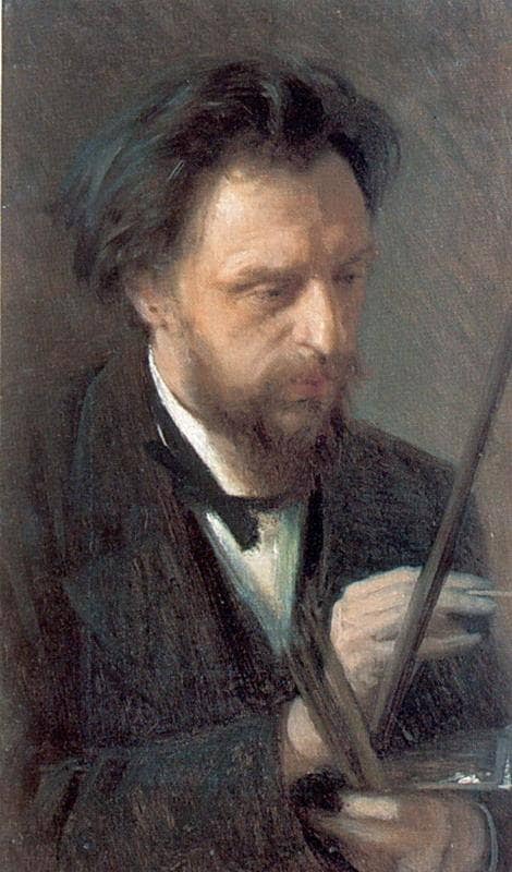 Portrait of the Artist G.G. Myasoedov by Ivan Kramskoy — Oil Painting Reproduction