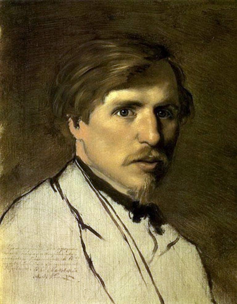 Portrait of the Artist Illarion Prianishnikov by Vasily Perov — Oil Painting Reproduction