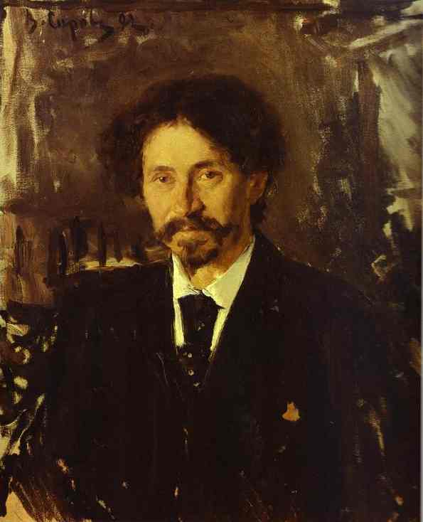 Portrait of the Artist Ilya Repin by Valentin Serov — Oil Painting Reproduction