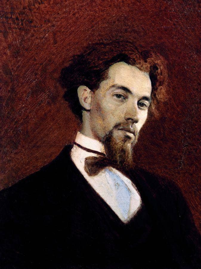 Portrait of the Artist Konstantin Savitsky by Ivan Kramskoy — Oil Painting Reproduction