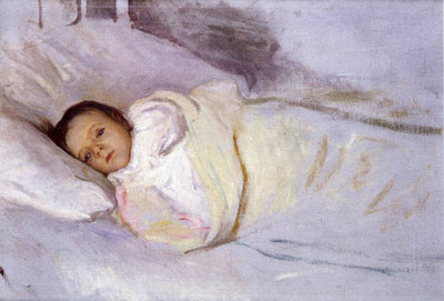 Portrait of the Artist's Daughter in kitchen