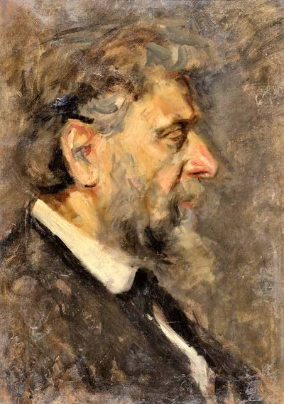 Portrait of the artist's father in entryway