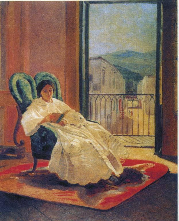 Portrait of the Artist's Wife Anna Ge by Nikolai Ge — Oil Painting Reproduction