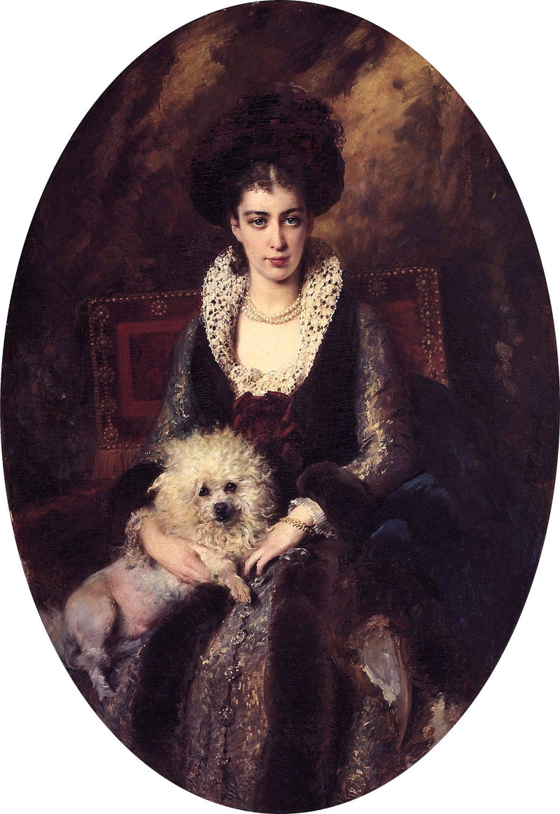Portrait of the Artist's Wife by Konstantin Makovsky — Oil Painting Reproduction