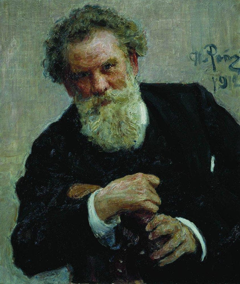 Portrait of the Author Vladimir Korolemko by Ilya Repin — Oil Painting Reproduction