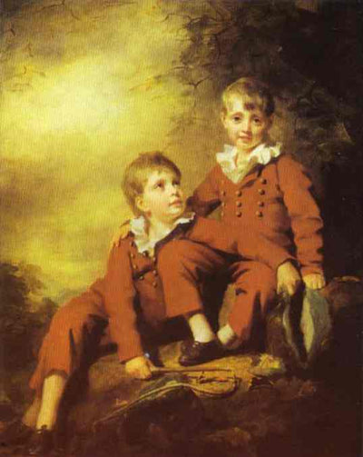 Portrait of the Binning Children in dining room