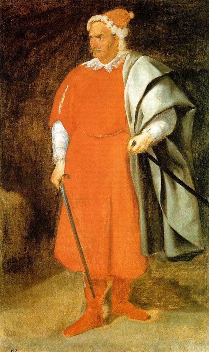 Portrait of the Buffoon 'Redbeard', Cristobal de Castaneda by Diego Velazquez — Oil Painting Reproduction