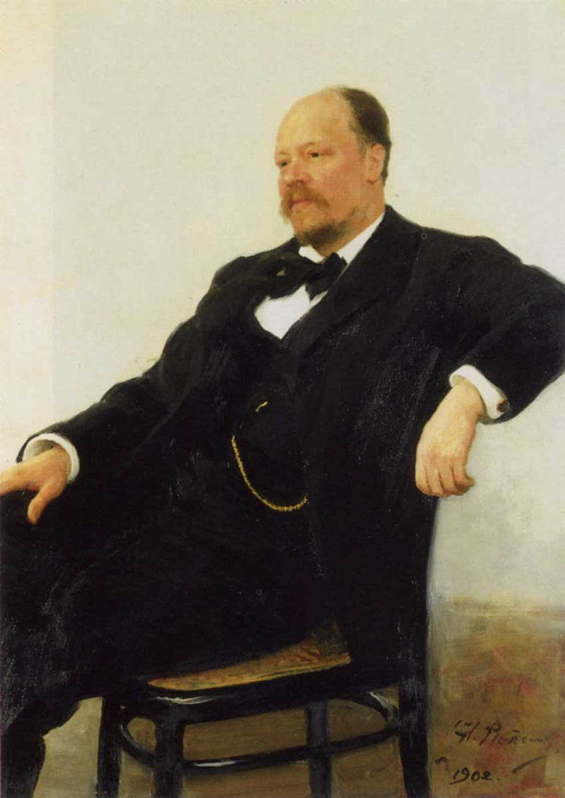 Portrait of the composer Anatoly Konstantinovich Lyadov by Ilya Repin — Oil Painting Reproduction