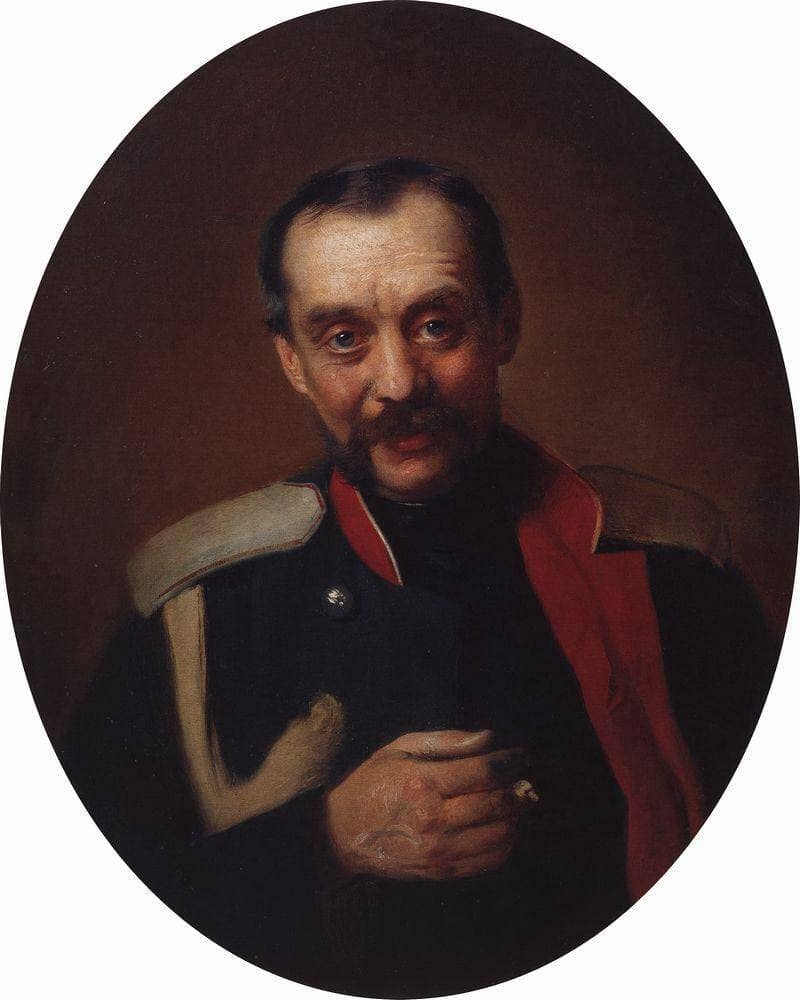 Portrait of the composer Cesar A. Kyui by Konstantin Makovsky — Oil Painting Reproduction