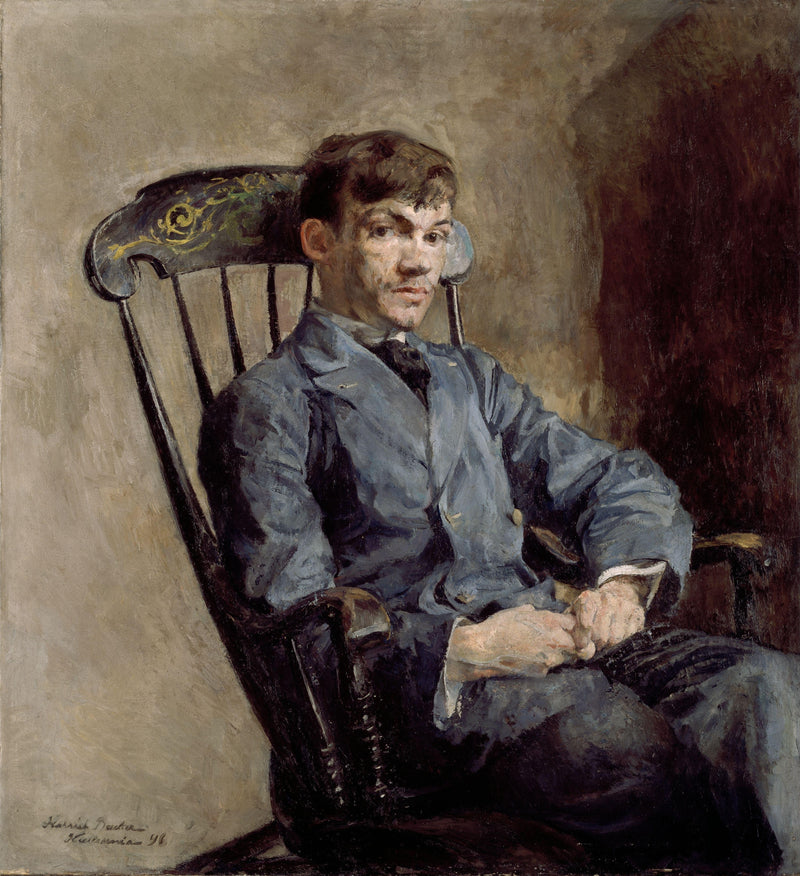 Portrait of the Composer Johan Backer Lunde by Harriet Backer — Oil Painting Reproduction