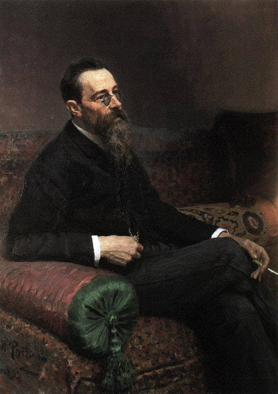 Portrait of the Composer Nikolay Rymsky-Korsakov in bedroom