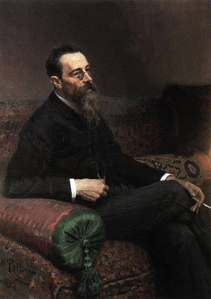 Portrait of the Composer Nikolay Rymsky-Korsakov by Ilya Repin — Oil Painting Reproduction