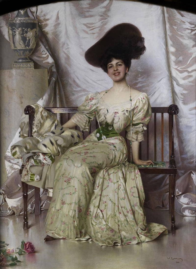 Portrait of the Contessa Nerina Pisani Volpi di Misurata by Vittorio Matteo Corcos — Oil Painting Reproduction