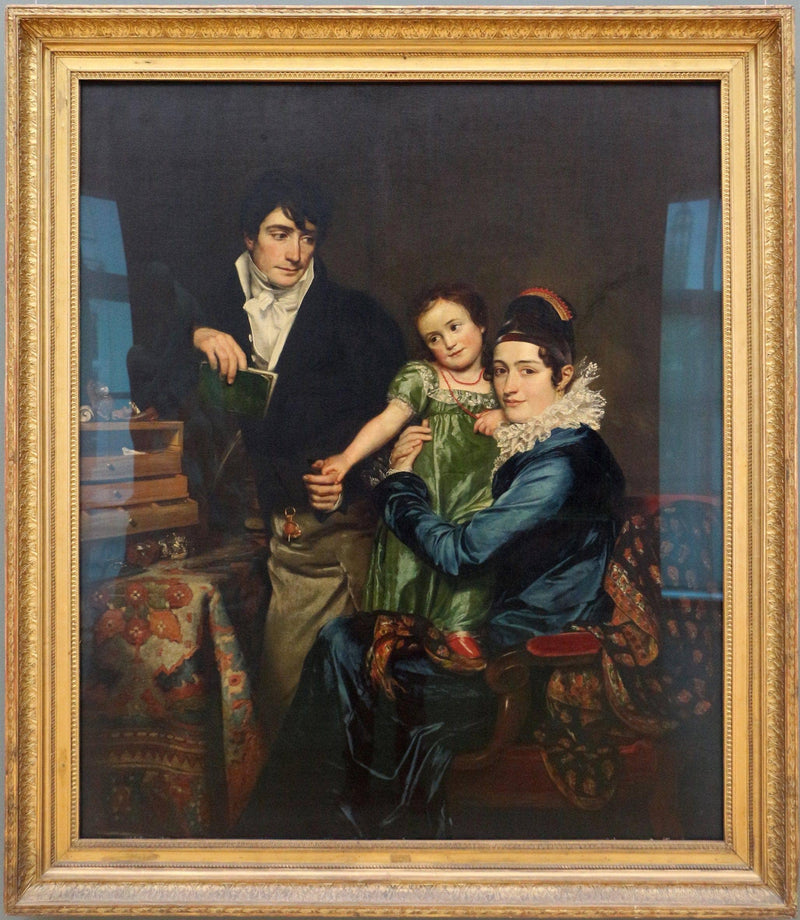 Portrait of the De Hemptinne family by François-Joseph Navez — Oil Painting Reproduction