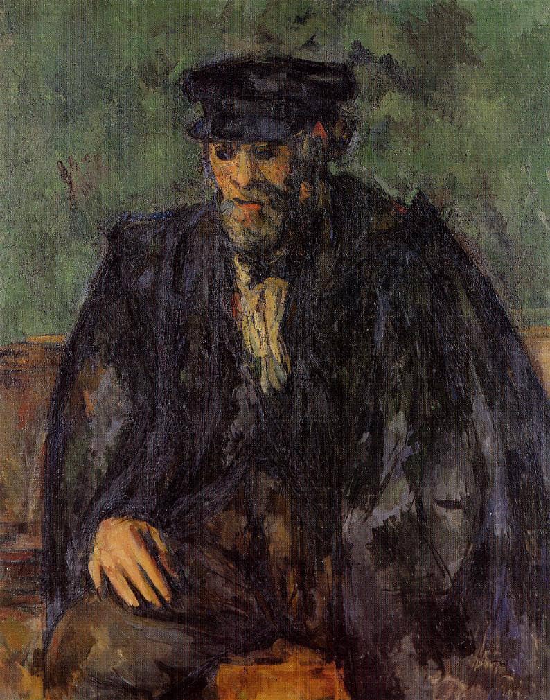 Portrait of the Gardener Vallier by Paul Cezanne — Oil Painting Reproduction
