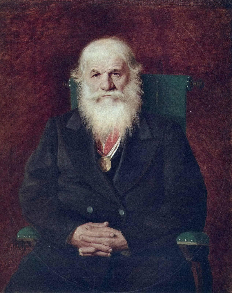 Portrait of the Historian Mikhail Pogodin by Vasily Perov — Oil Painting Reproduction