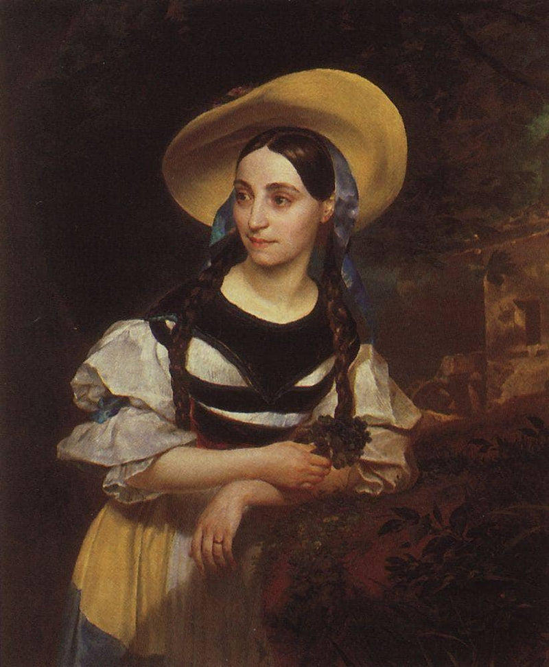 Portrait of the Italian Singer Fanny Persiani-Tacinardi by Karl Bryullov — Oil Painting Reproduction