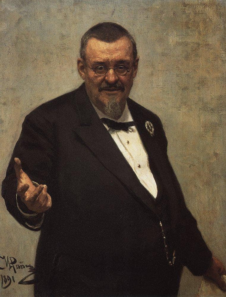 Portrait of the Lawyer Vladimir Spasovitch by Ilya Repin — Oil Painting Reproduction