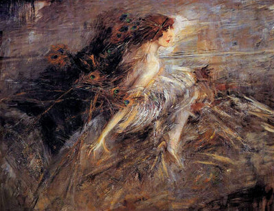 Portrait of the Marquise in modern living room