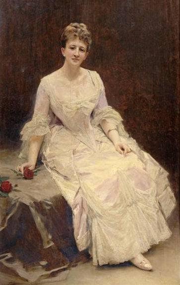 Portrait Of The Marquise D'Hervey, Sitting by Raimundo de Madrazo — Oil Painting Reproduction