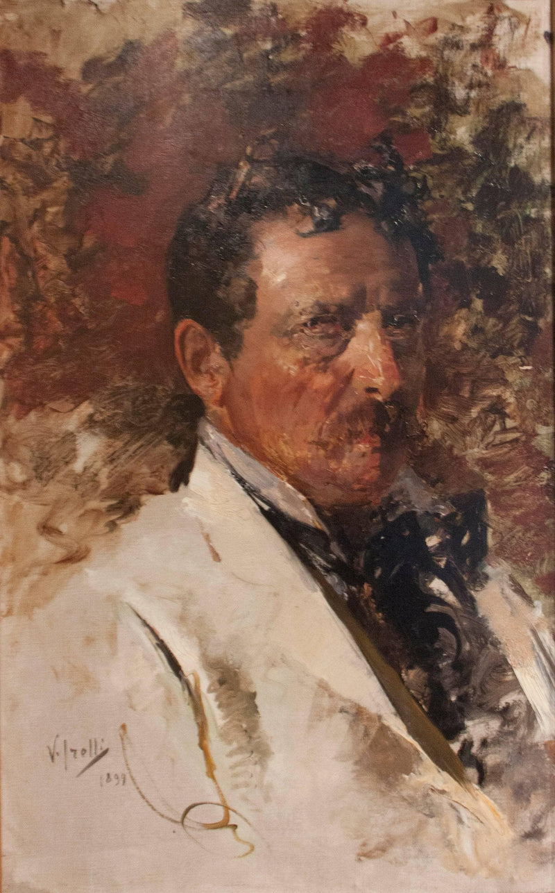 Portrait of the painter Antonino Leto by Vincenzo Irolli — Oil Painting Reproduction
