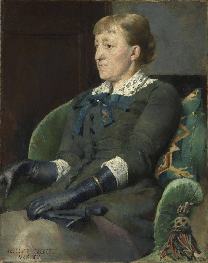 Portrait of the Painter Kitty Kielland by Harriet Backer — Oil Painting Reproduction