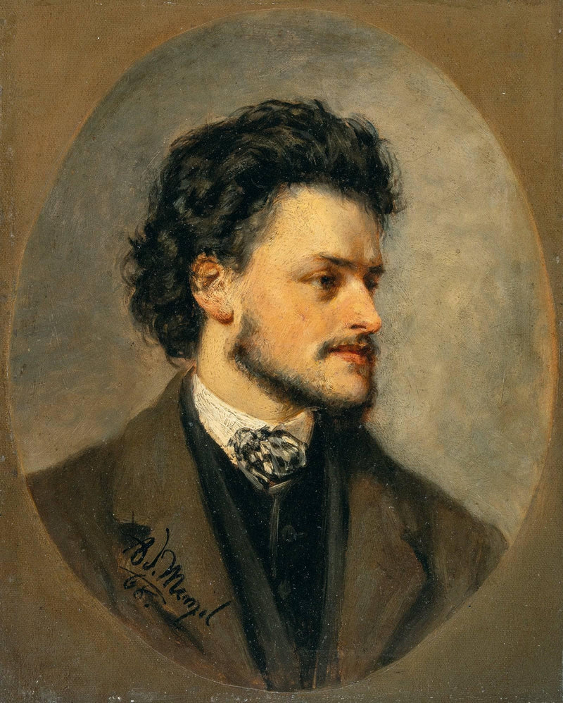 Portrait of the painter Paul Meyerheim by Adolph Menzel — Oil Painting Reproduction